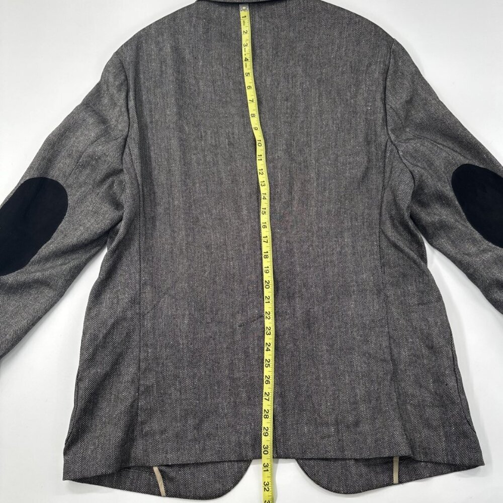 Banana Republic Wool Linen Blazer Mens 46 Tailored Slim Gray Suit Coat $400 NEW - Picture 14 of 14